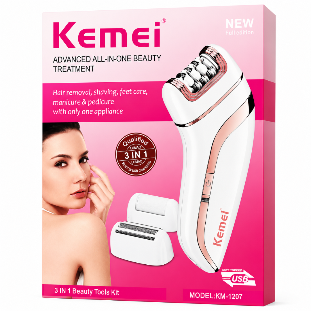 KEMEI 3 In 1 Electric Shaver Lady Care Electric Shaver
