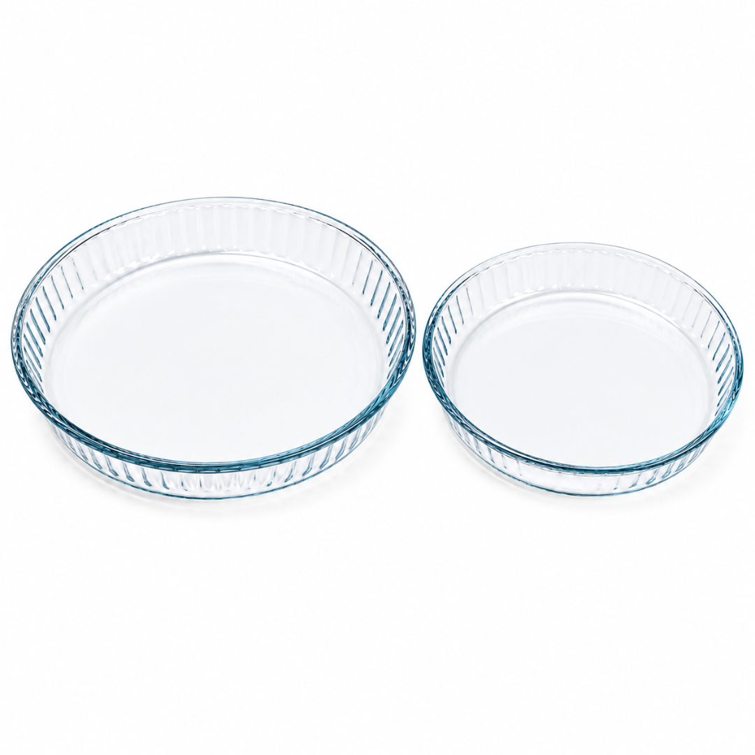 Barella Round Glass Baking Dish – Oven Safe Set of 2 Italy