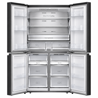 HISENSE REFRIGERATOR RQ5G728NAB H:178*W:91.5*D:72 - BLACK GLASS