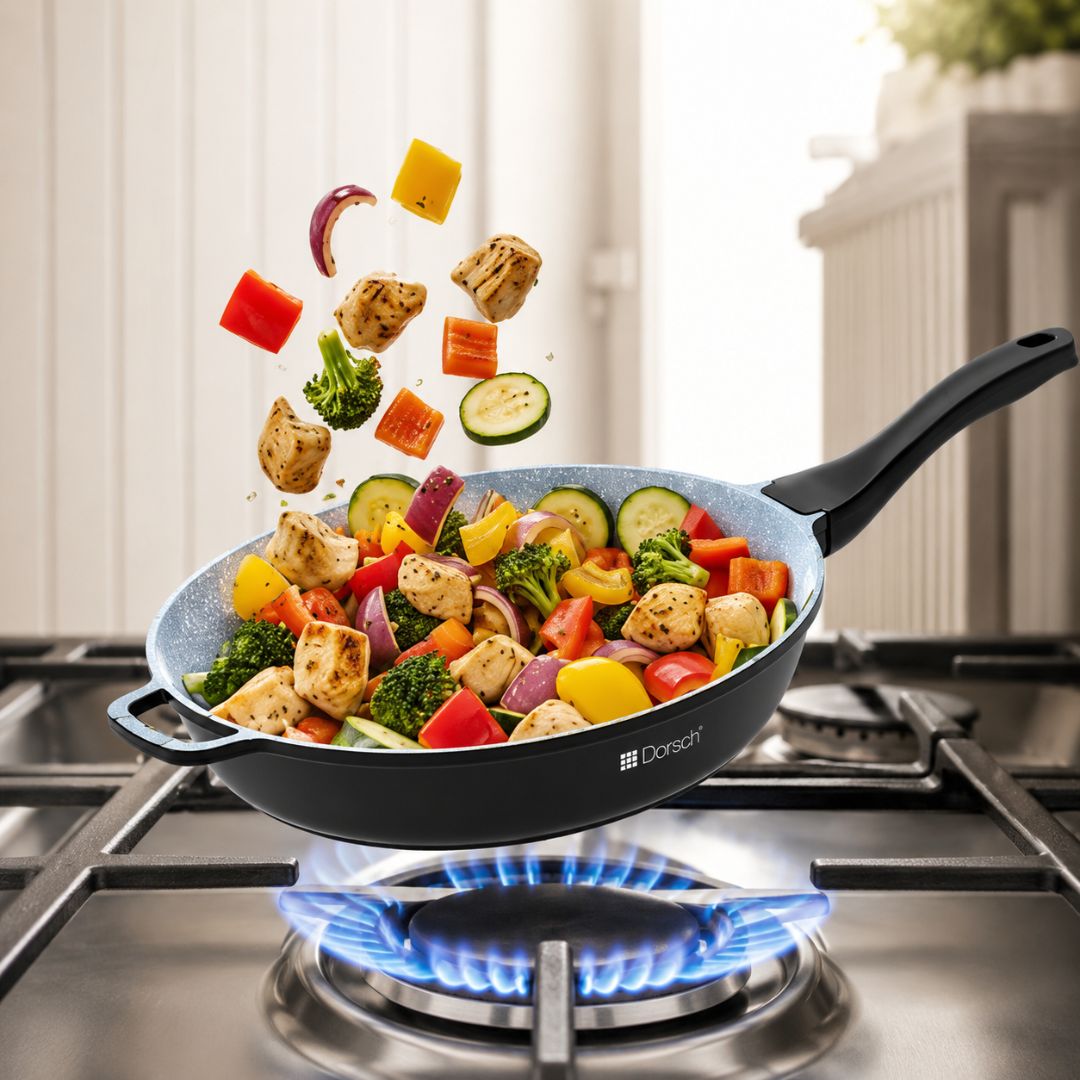 32cm Nonstick Ceramic Frypan with Silicone Handles DH-05532
