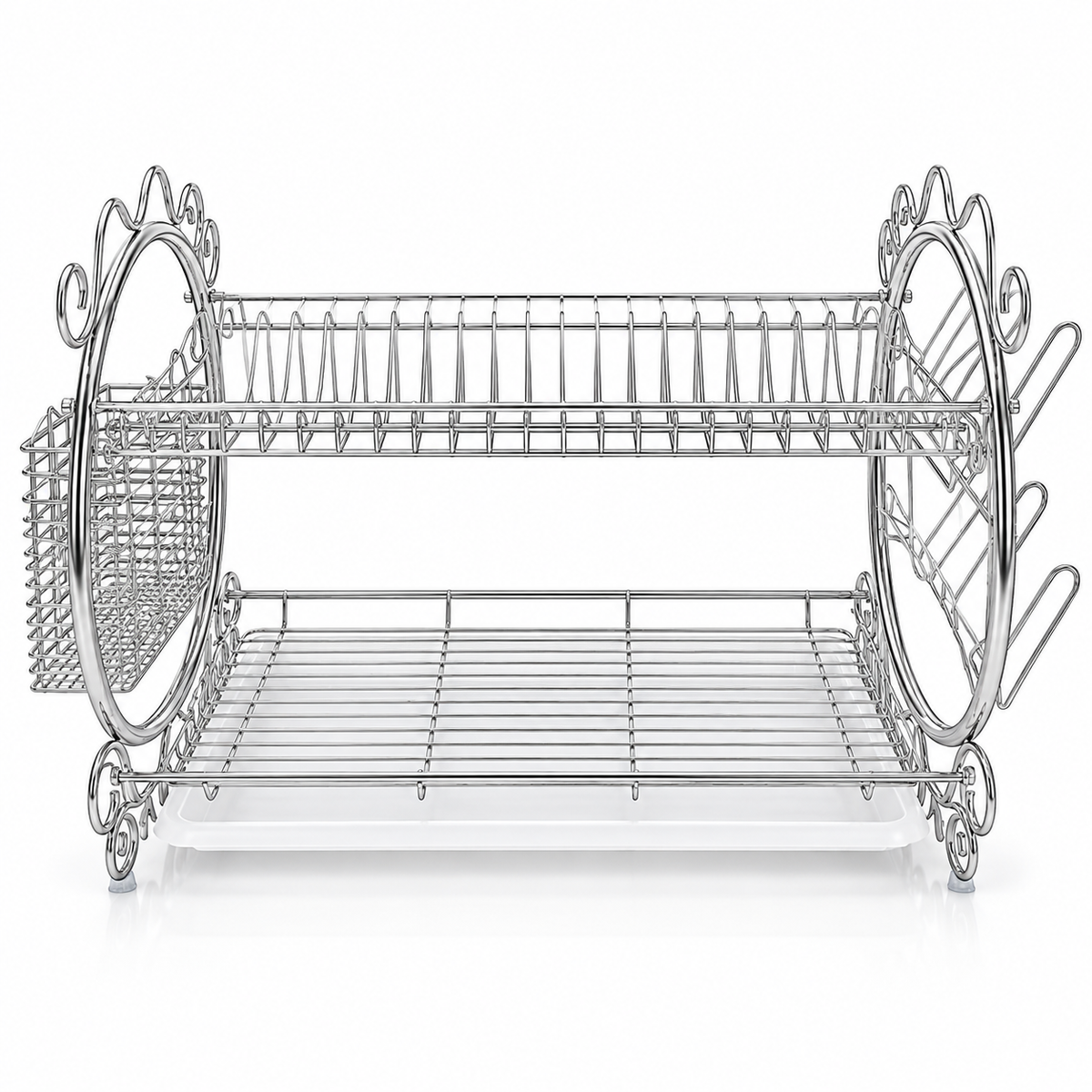 Luxury Kitchen Dish Drying Stand (Chrome Finish)