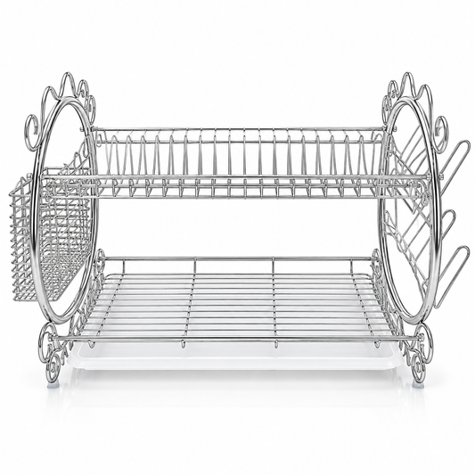 Luxury Kitchen Dish Drying Stand (Chrome Finish)