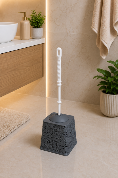 Luxury Floral Toilet Brush Holder