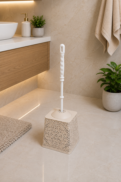 Luxury Floral Toilet Brush Holder