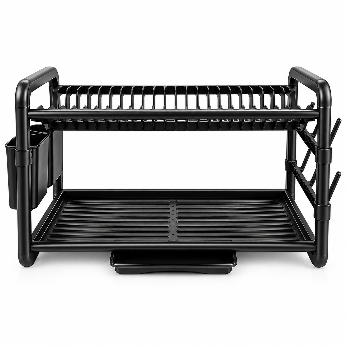 Barella 2-Tier Kitchen Dish Drying Rack with Side Utensil Holder
