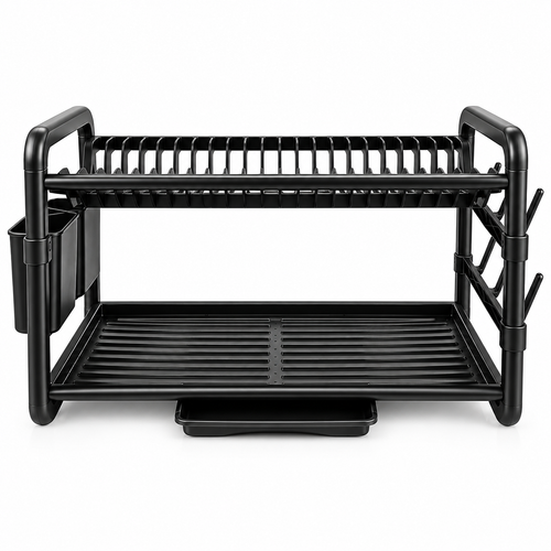 Barella 2-Tier Kitchen Dish Drying Rack with Side Utensil Holder