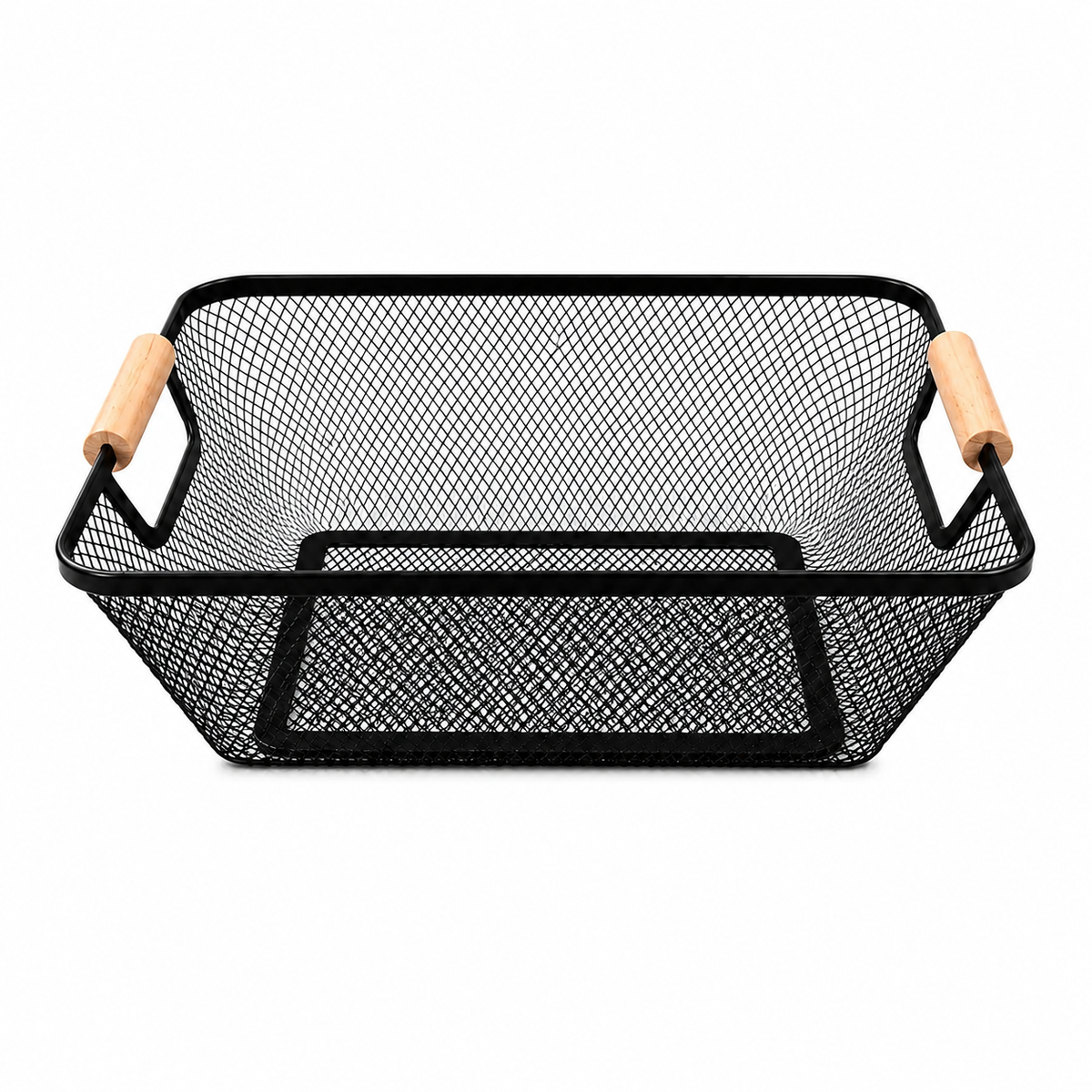 Black Mesh Organizer Baskets (Set of 3)