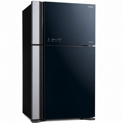 HITACHI REFRIGERATOR RV-G760 PUN7 GBK H:182*W:85.5*D72.5 - GLASS - BLACK