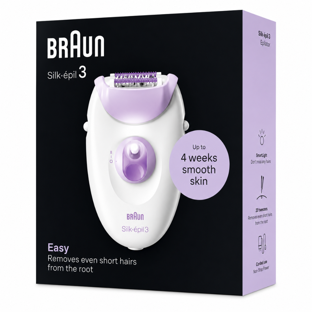 Braun Silk-Epil 3 3000 Epilator Se3-000 Purple