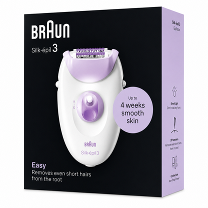 Braun Silk-Epil 3 3000 Epilator Se3-000 Purple