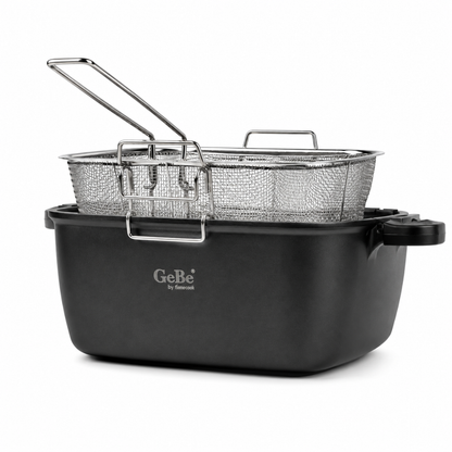 GE BE Venus Fryer Pot W/Lid & Frying Basket 28*28cm BLACK