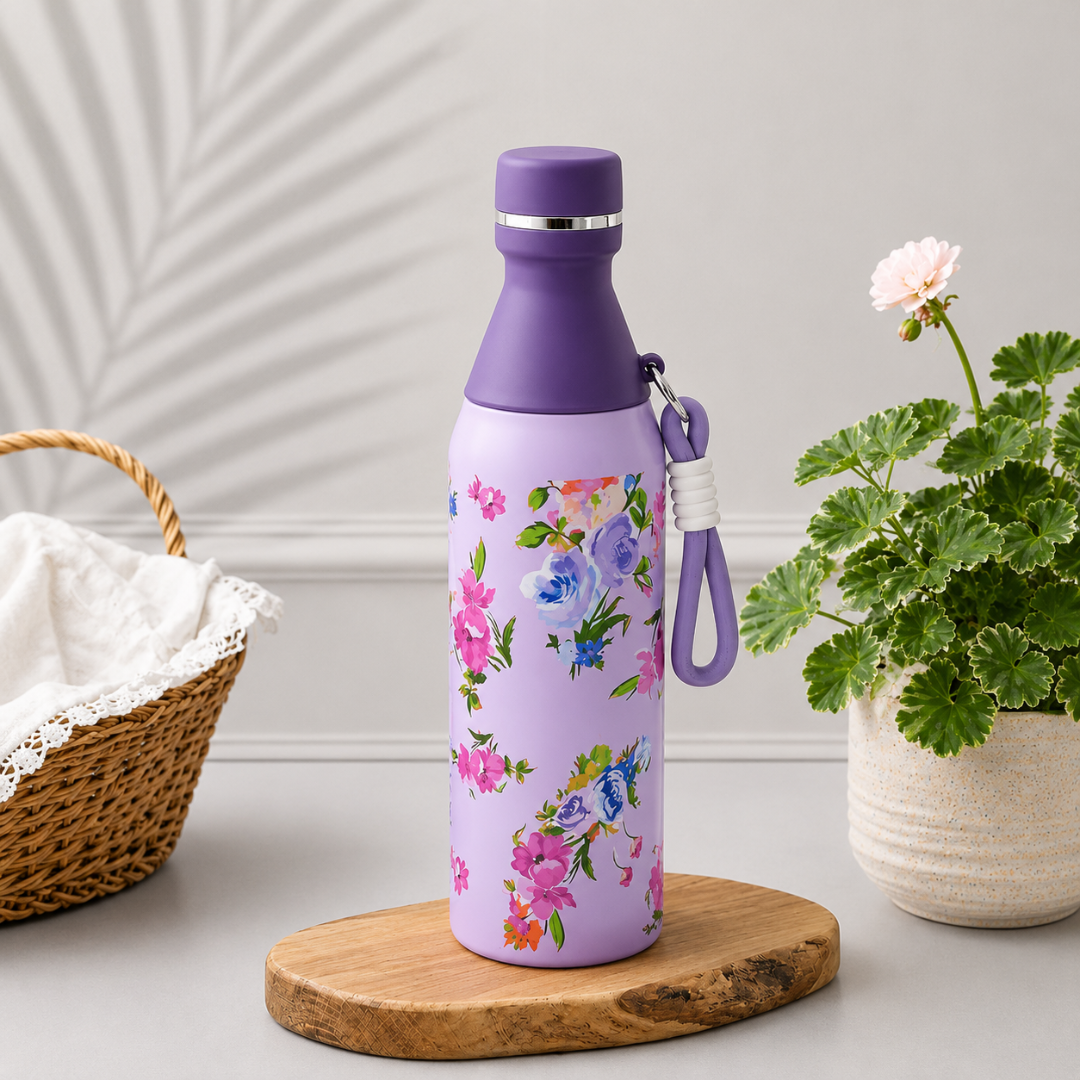 Floral Printed Insulated Stainless Steel Bottle 500ml