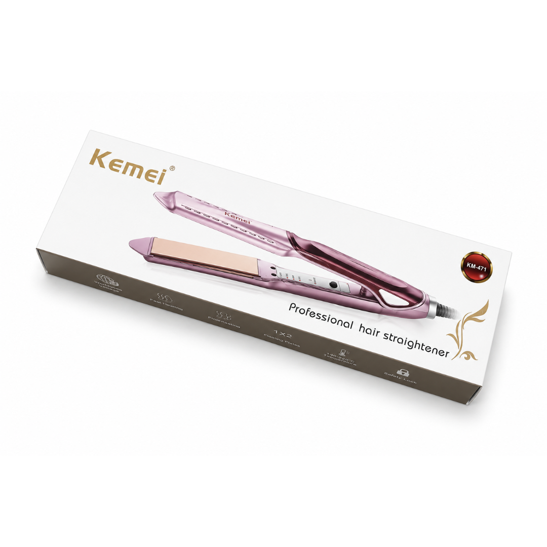 KEMEI Professional Hair Straightener with Temperature Control