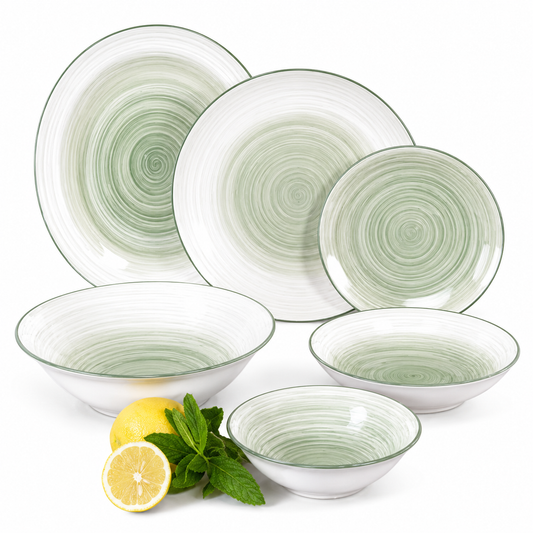 Dorsch Ripple Olive Porcelain Set of 24 Pcs Dh-09397