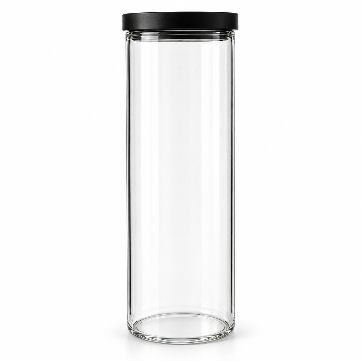 Barella Glass Storage Jar with Black Lid