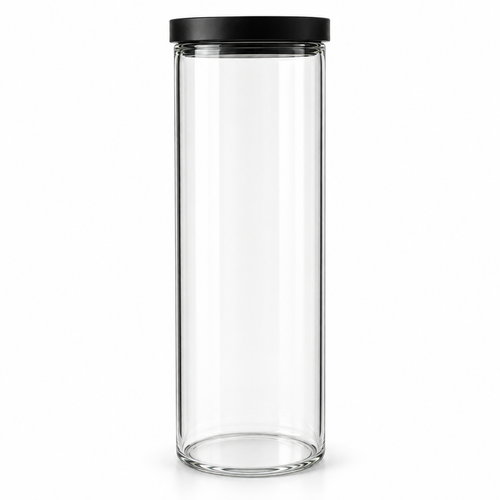Barella Glass Storage Jar with Black Lid