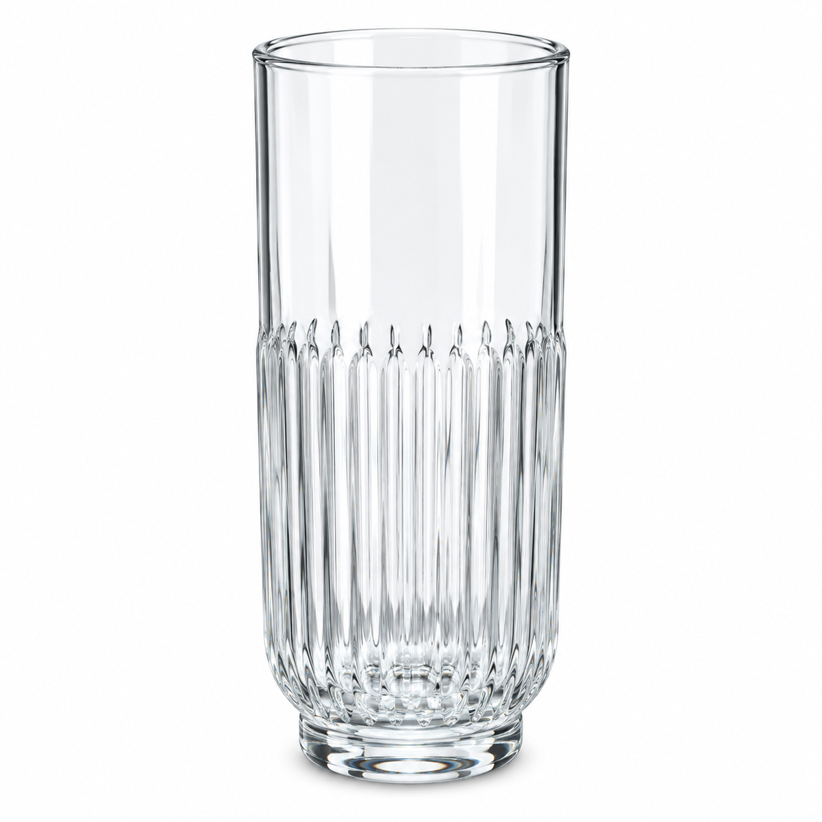 Clear Ribbed Highball Glass