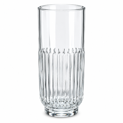 Clear Ribbed Highball Glass