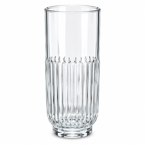 Clear Ribbed Highball Glass