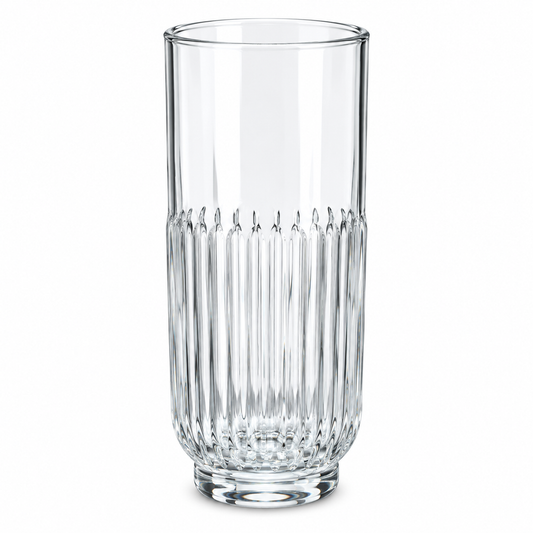 Clear Ribbed Highball Glass