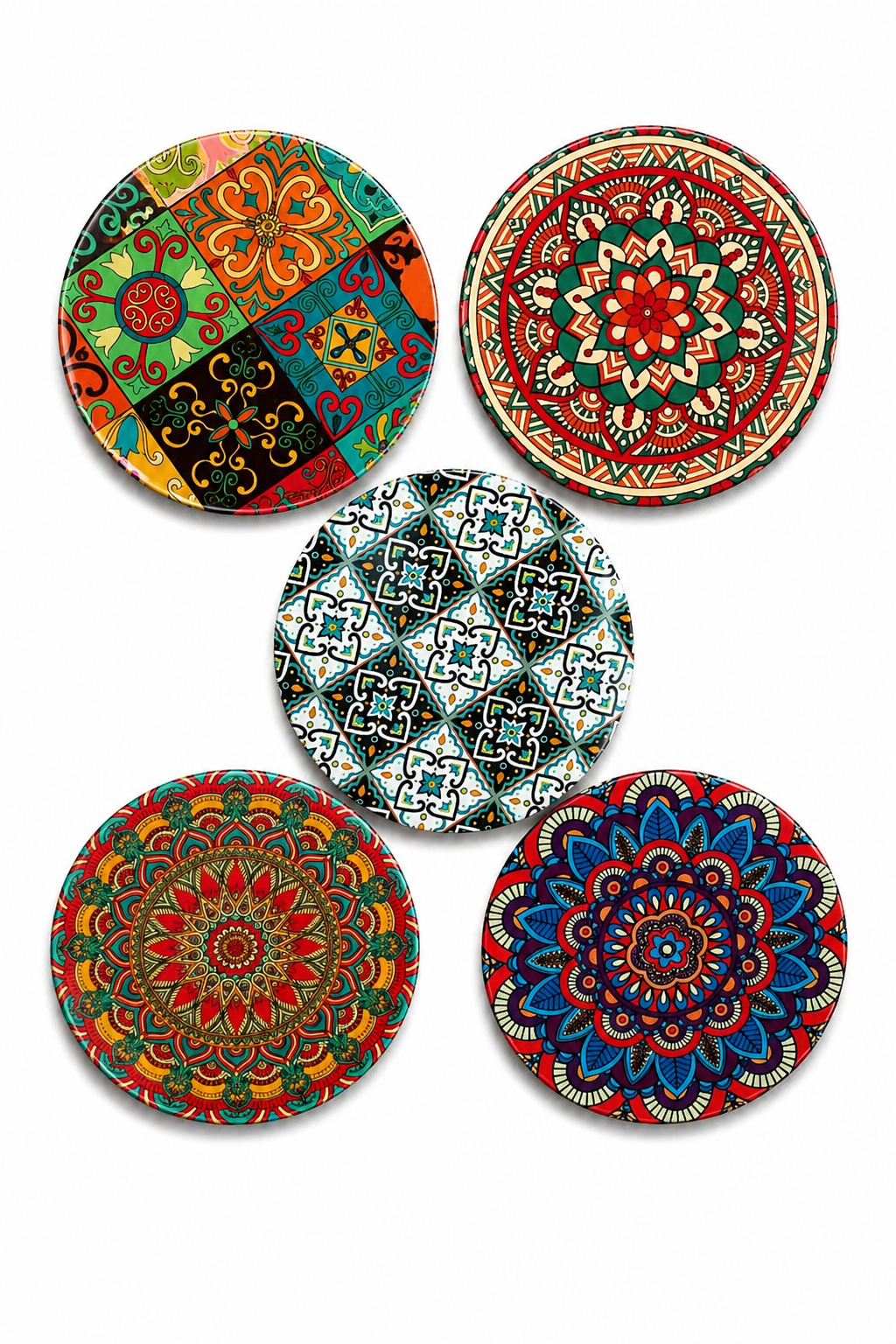 Mandala Style Drink Coasters 9cm