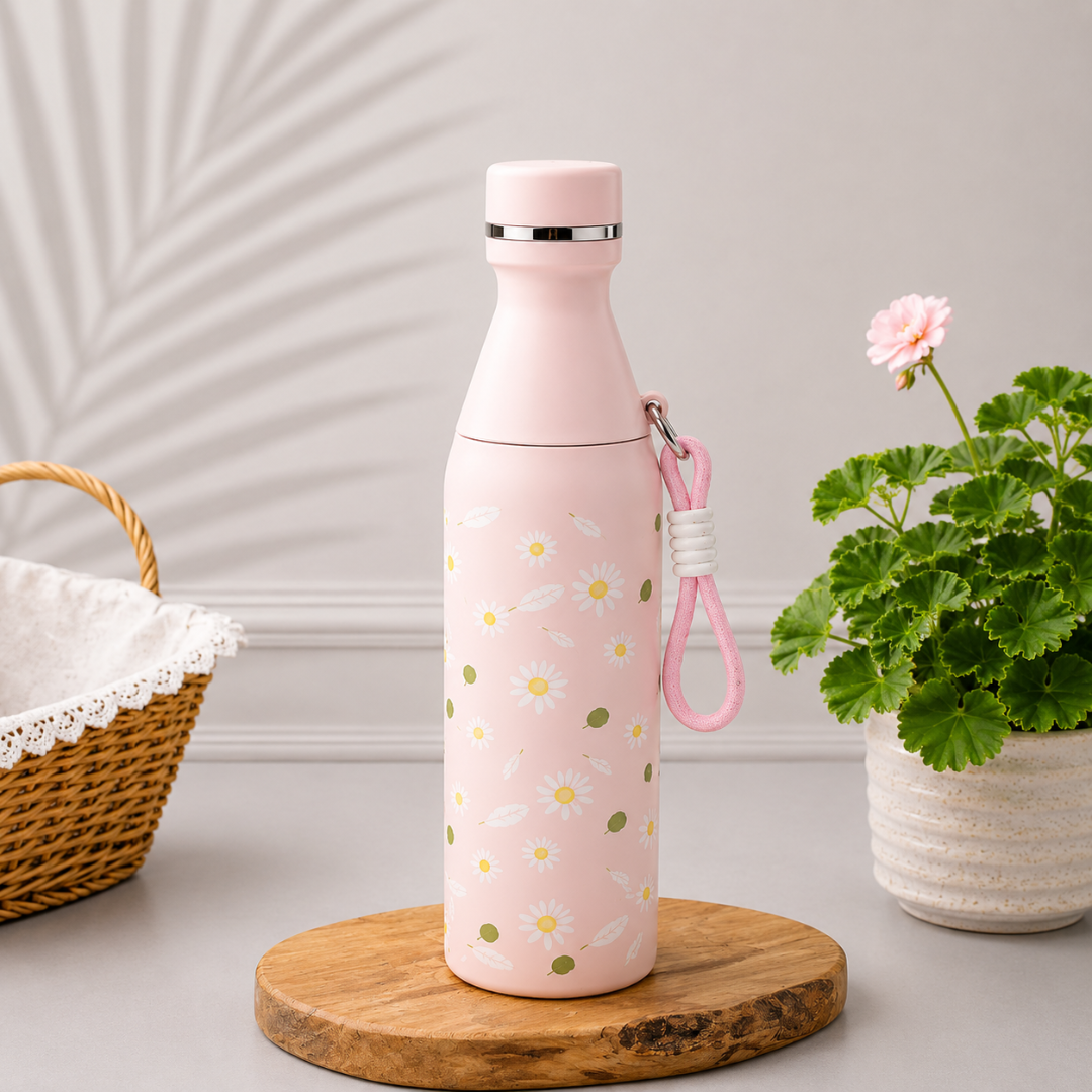 Floral Printed Insulated Stainless Steel Bottle 500ml
