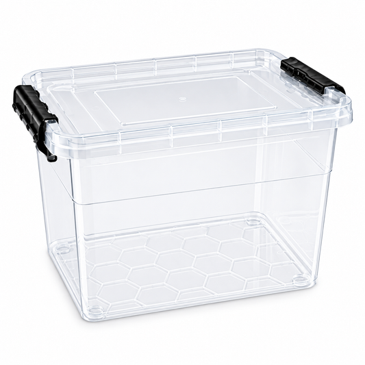 Plastic Storage Box with Locking Lid