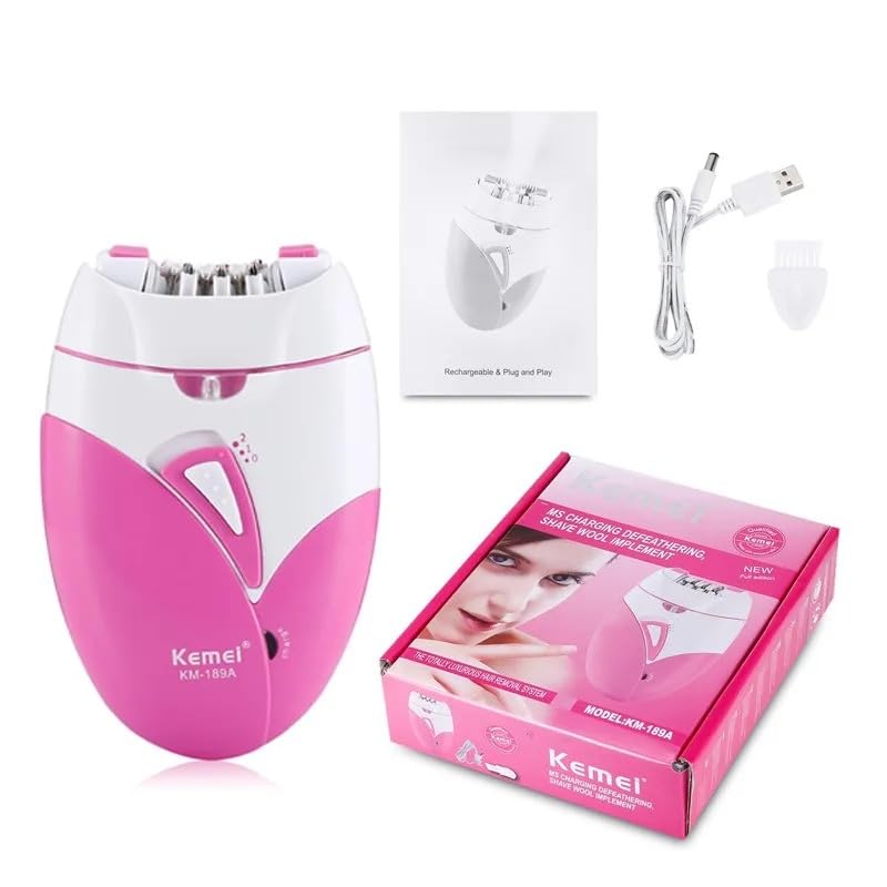 KEMEI Women Electric Epilator Shaver Rechargeable