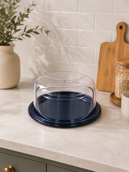 Round Cake Carrier with Clear Dome Lid – Airtight Food Container