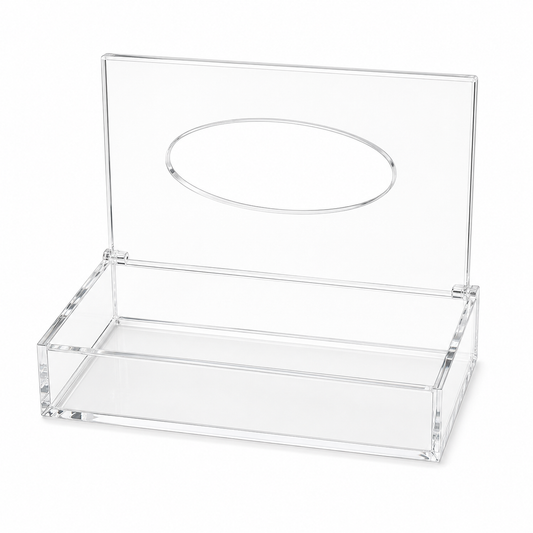 Modern Clear Tissue Holder with Lid