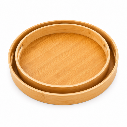 Bamboo Serving Tray Set of 2