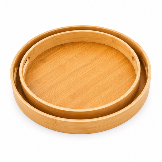 Bamboo Serving Tray Set of 2