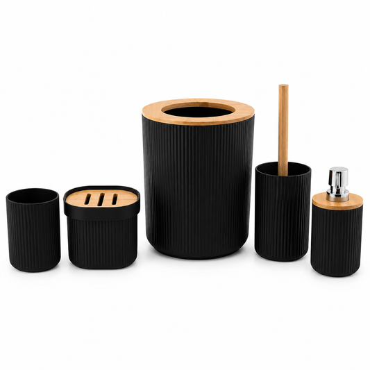 Matte Black Bathroom Collection5-Piece