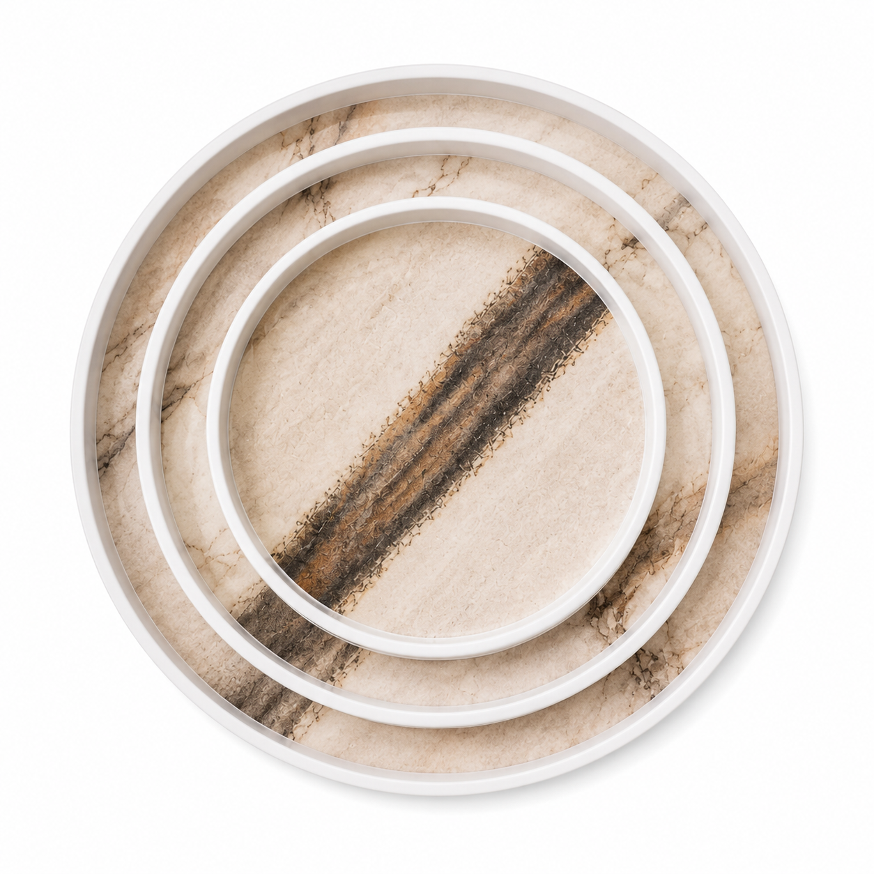 Premium Round Tray Collection Set of 3