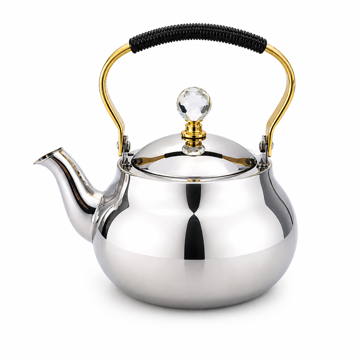 Modern Kitchen Teapot with Gold Handle