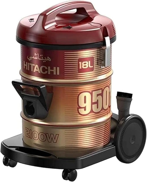 HITACHI Pail Can Vacuum Cleaner 2100 Watt In Black x Gold With Cloth Filter CV-950F-