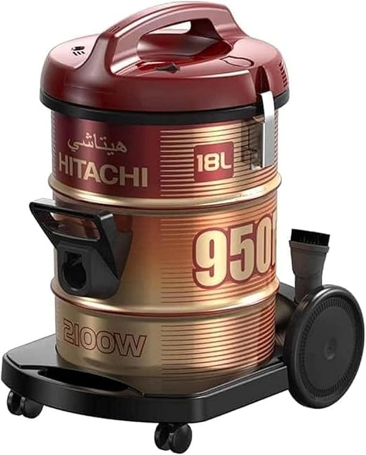 HITACHI Pail Can Vacuum Cleaner 2100 Watt In Black x Gold With Cloth Filter CV-950F-