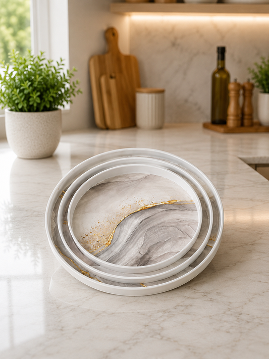 Premium Round Tray Collection Set of 3