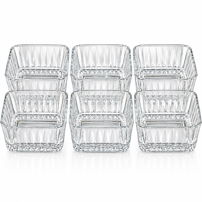 Ribbed Glass Dessert Bowls