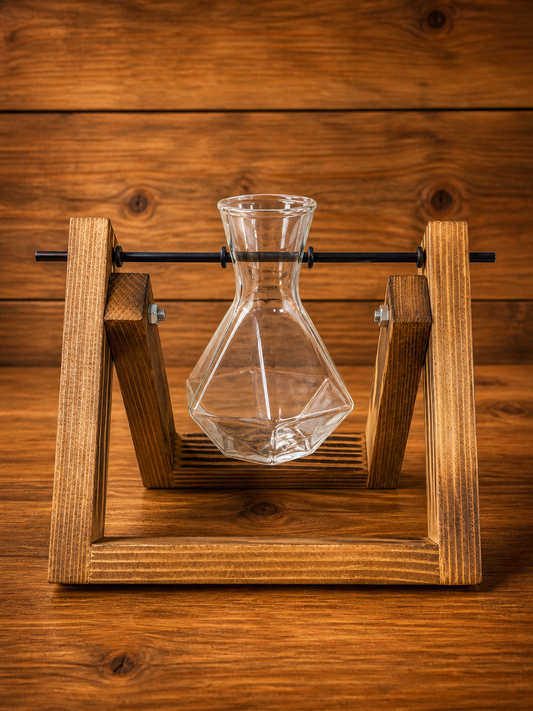Wooden Frame Heart Vase Decor
