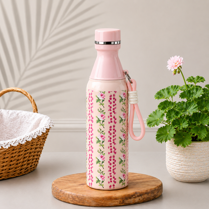 Floral Printed Insulated Stainless Steel Bottle 500ml