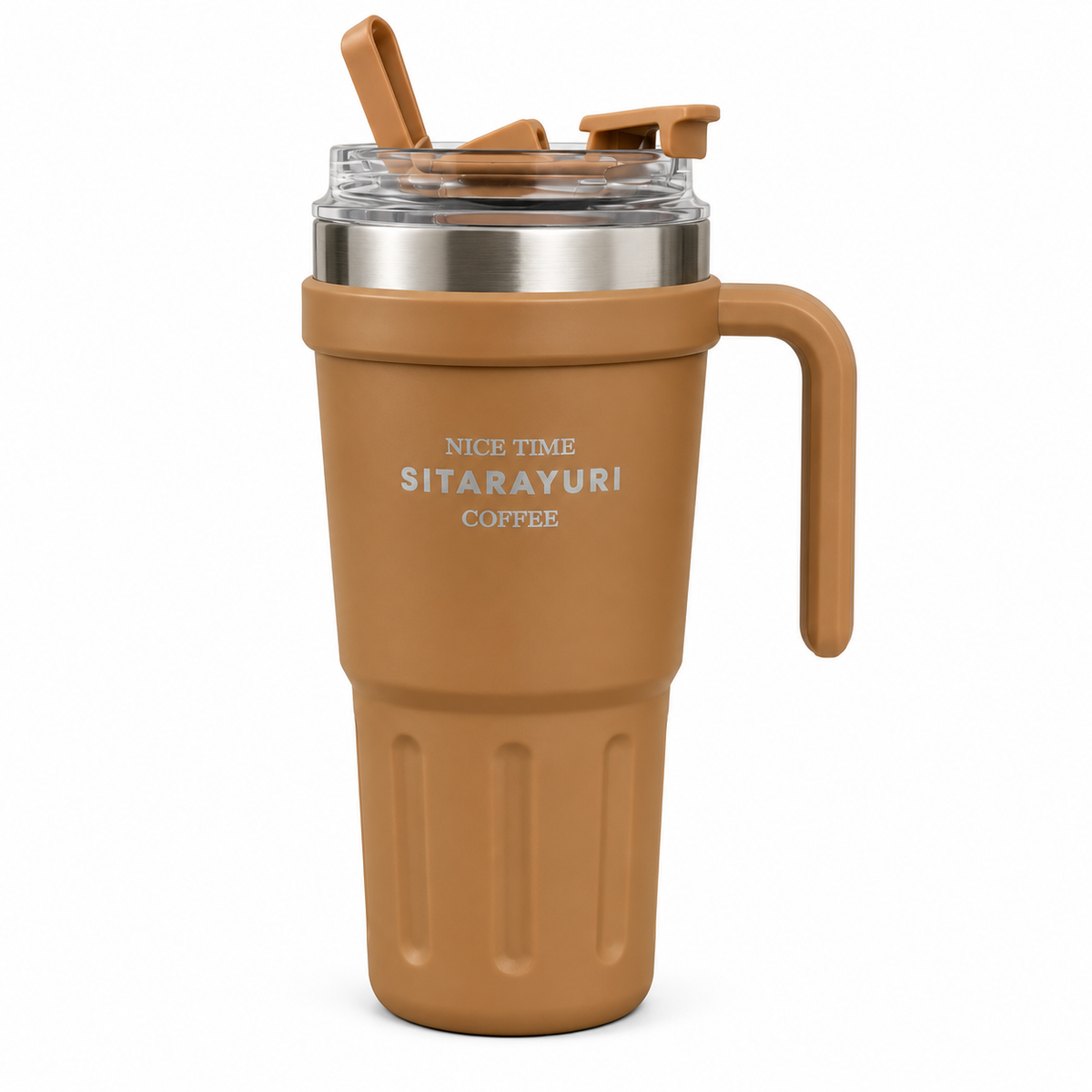 Thermal Coffee Tumbler with Handle Stainless Steel