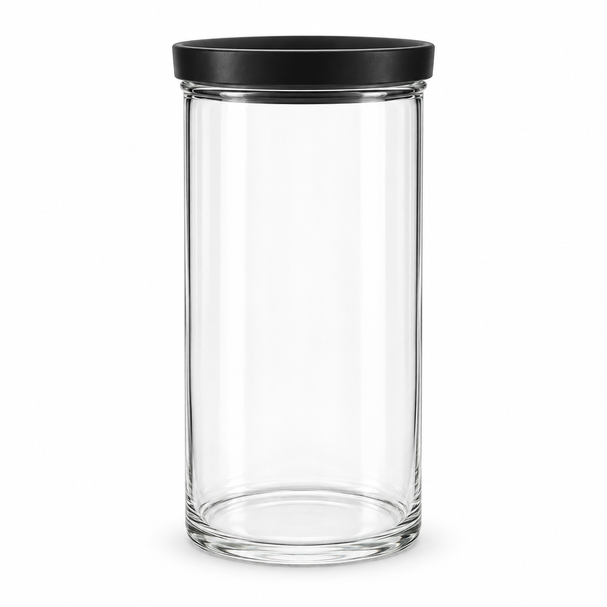 Barella Glass Storage Jar with Black Lid
