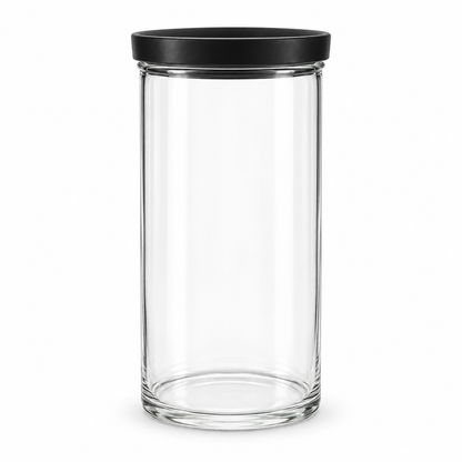 Barella Glass Storage Jar with Black Lid