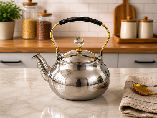 Modern Kitchen Teapot with Gold Handle