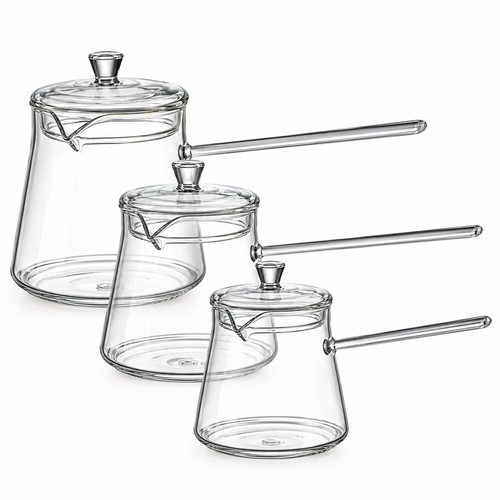 Dorsch  Glass Milk Pot Set 3-Piece Borosilicate 320/500/600 ml DH-09250