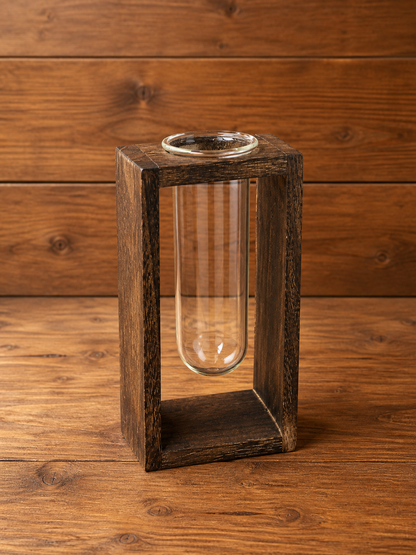 Elegant Glass Tube Planter Stand