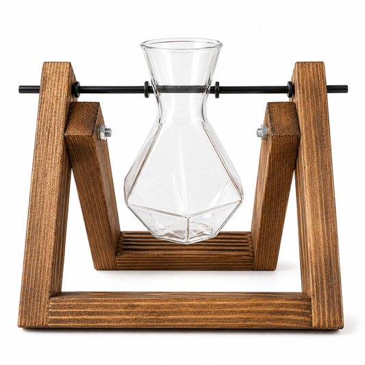 Wooden Frame Heart Vase Decor