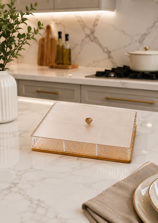 Covered Serving Tray (Acrylic Lid Tray)