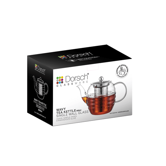 DORSCH Glass Wavy Kettle, 1200 ml Capacity